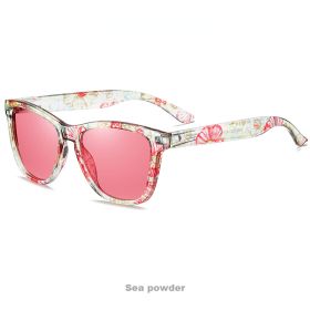 Women Polarized Sunglasses Square Eyeglasses Frames Men Sun Glasses Bohemian Bikini Military Camping Beach Sports Visor Eyewear (Lens Color: ocean pink)