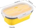 Lunch Box Collapsible Silicone Food Storage with Fork Spoon Expandable Eco Lunch Bento Box BPA-Free Dishwasher Freezer Microwave Safe